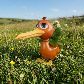 Tolles Pflanzgefäß Vogel - Höhe ca. 31 cm